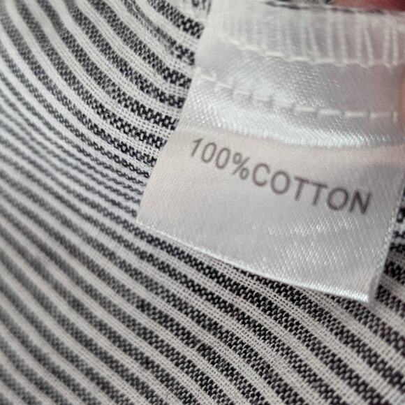 BRANDY MELVILLE Sz Small Off the Shoulder Ruffle Pinstripe Top Coquette Girl - Picture 6 of 6